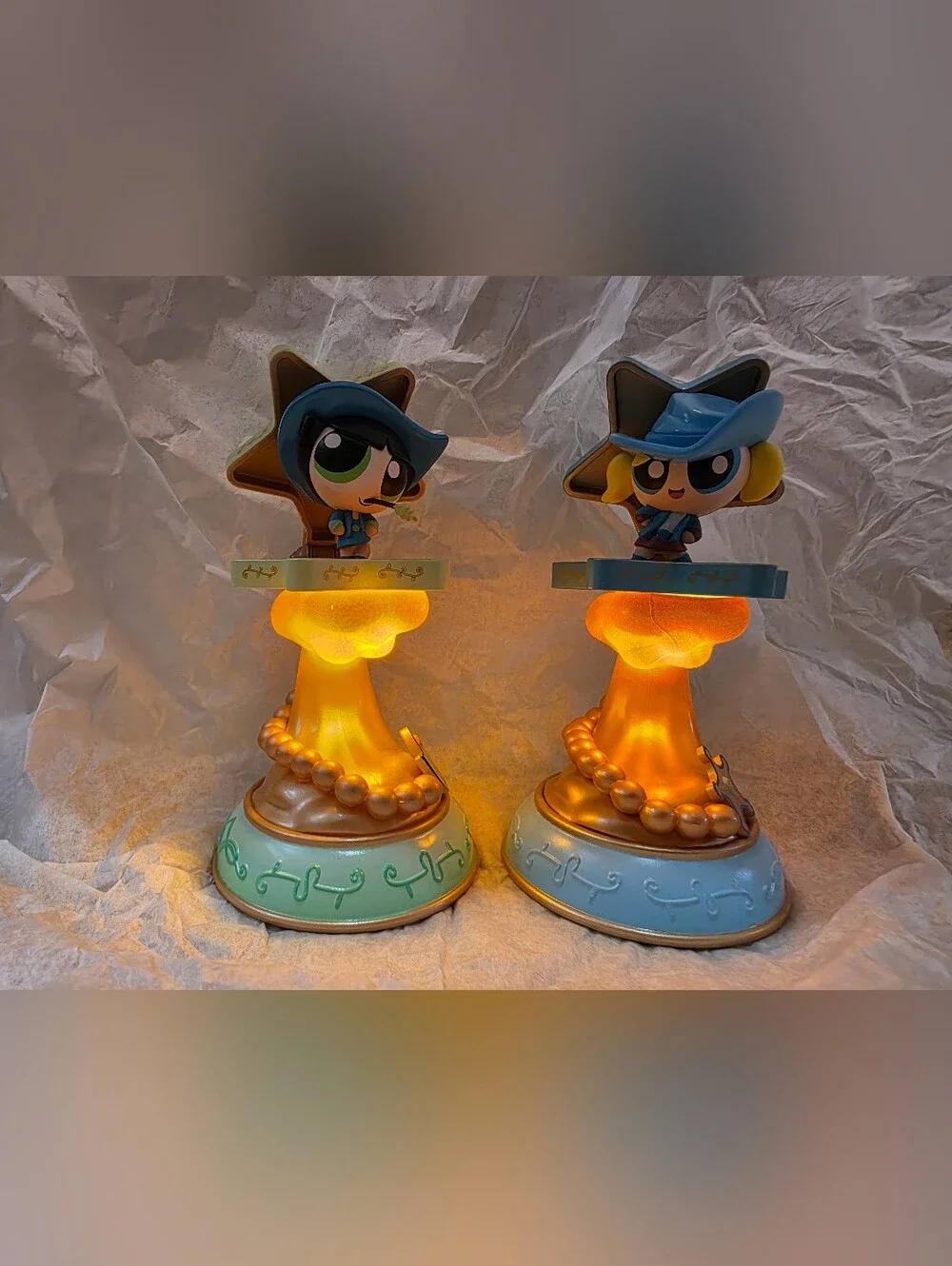 Powerpuff Girls Light-up Cowgirl Figures - Bundle Of 2